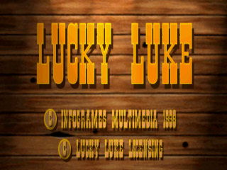 Lucky Luke title screen for Playstation